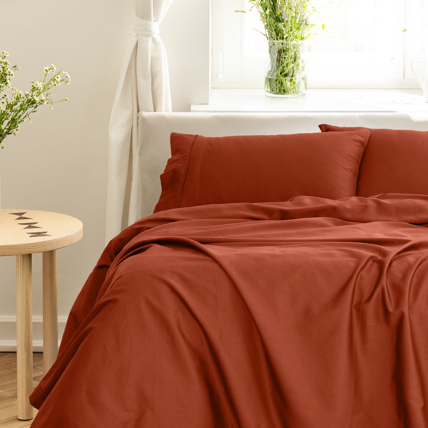 Royal Comfort - Balmain 1000TC Bamboo cotton Sheet Sets (King) - Cinnamon