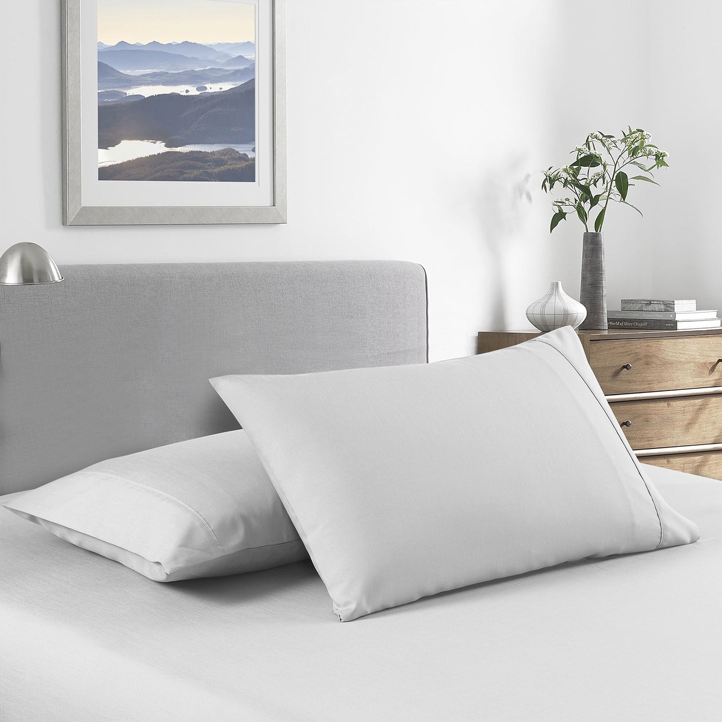 Royal Comfort Bamboo Cooling 2000TC Sheet Set King - Pearl Stone