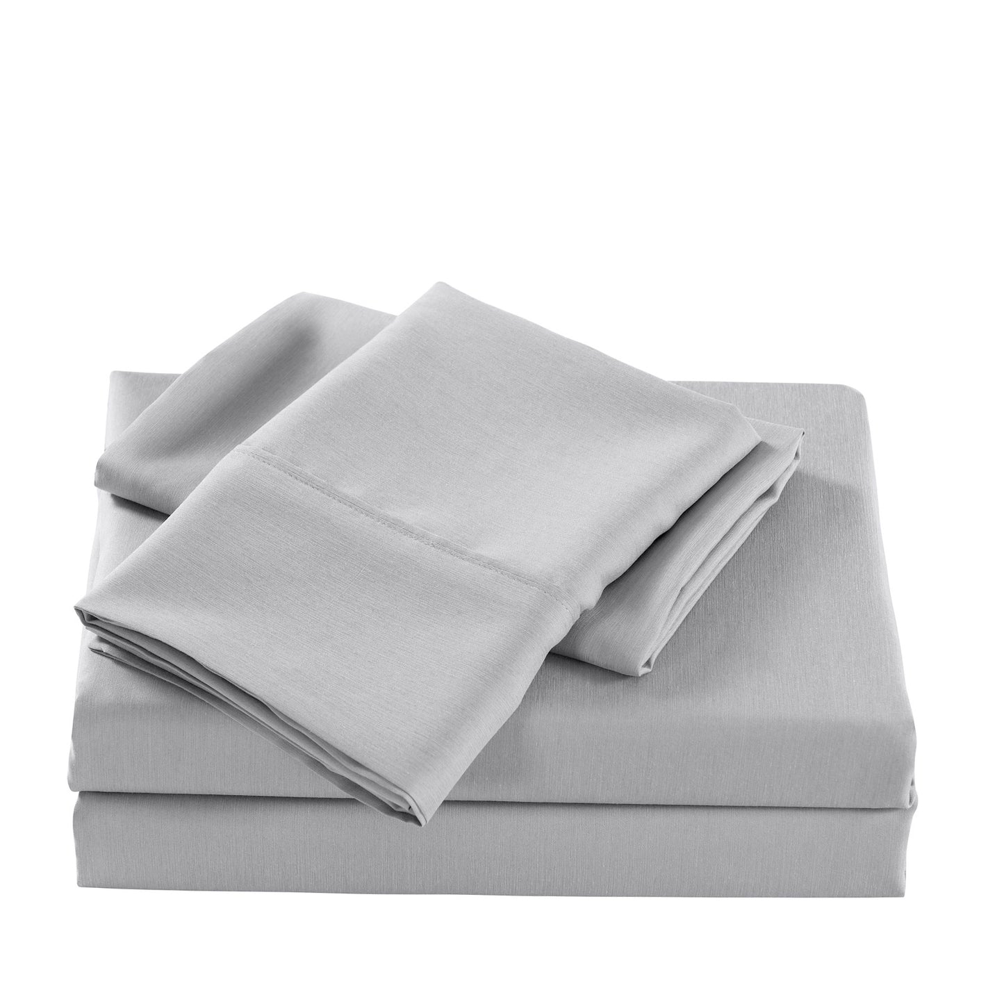 Casa Decor Bamboo Cooling 2000 TC Sheet Set Single Stonewash Grey