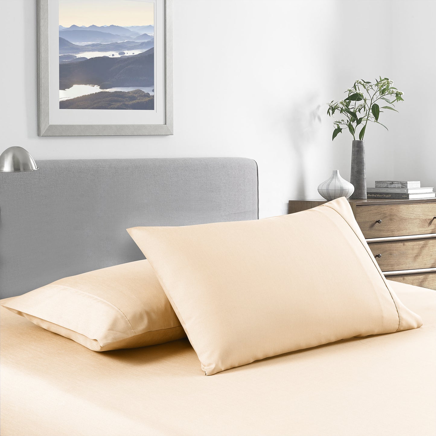Casa Decor Bamboo Cooling 2000 TC Sheet Set King Oatmeal