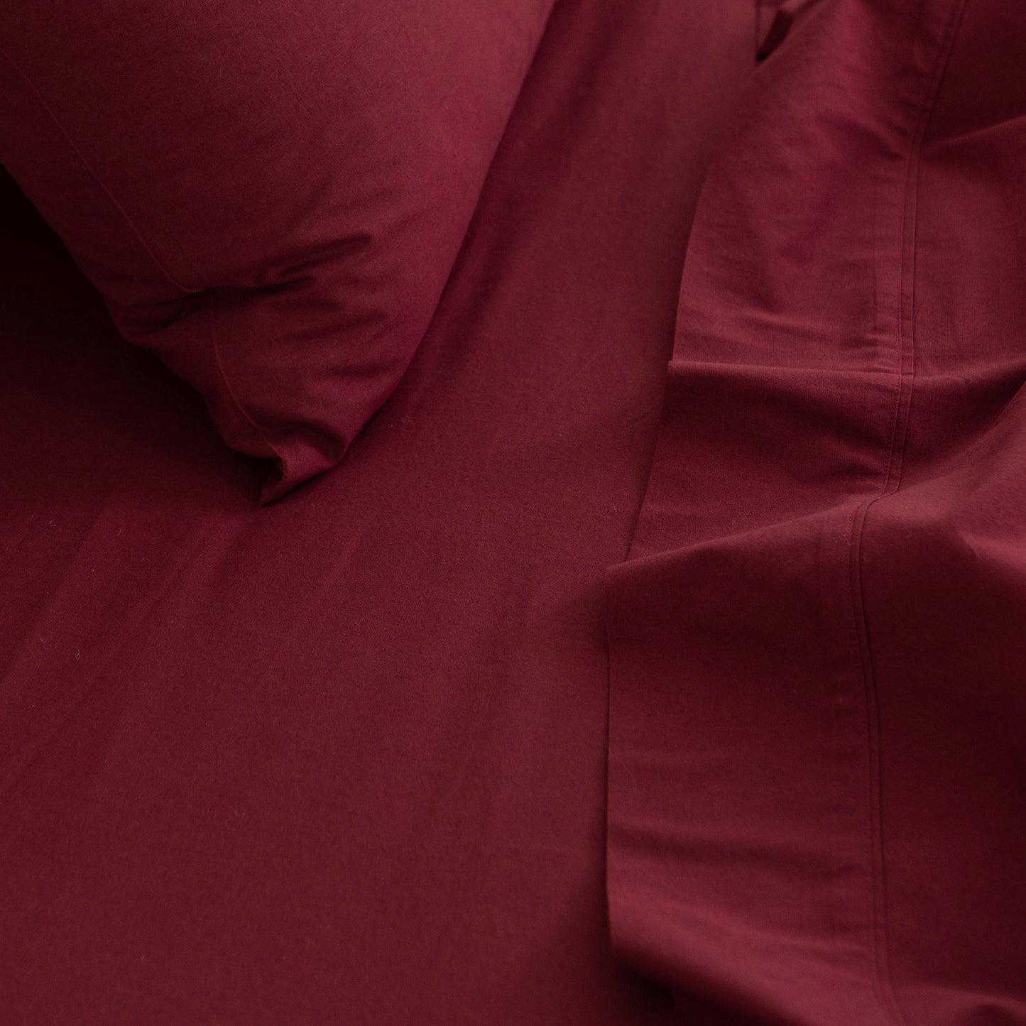 Royal Comfort Vintage Washed 100% Cotton Sheet Set Queen- Mulled Wine