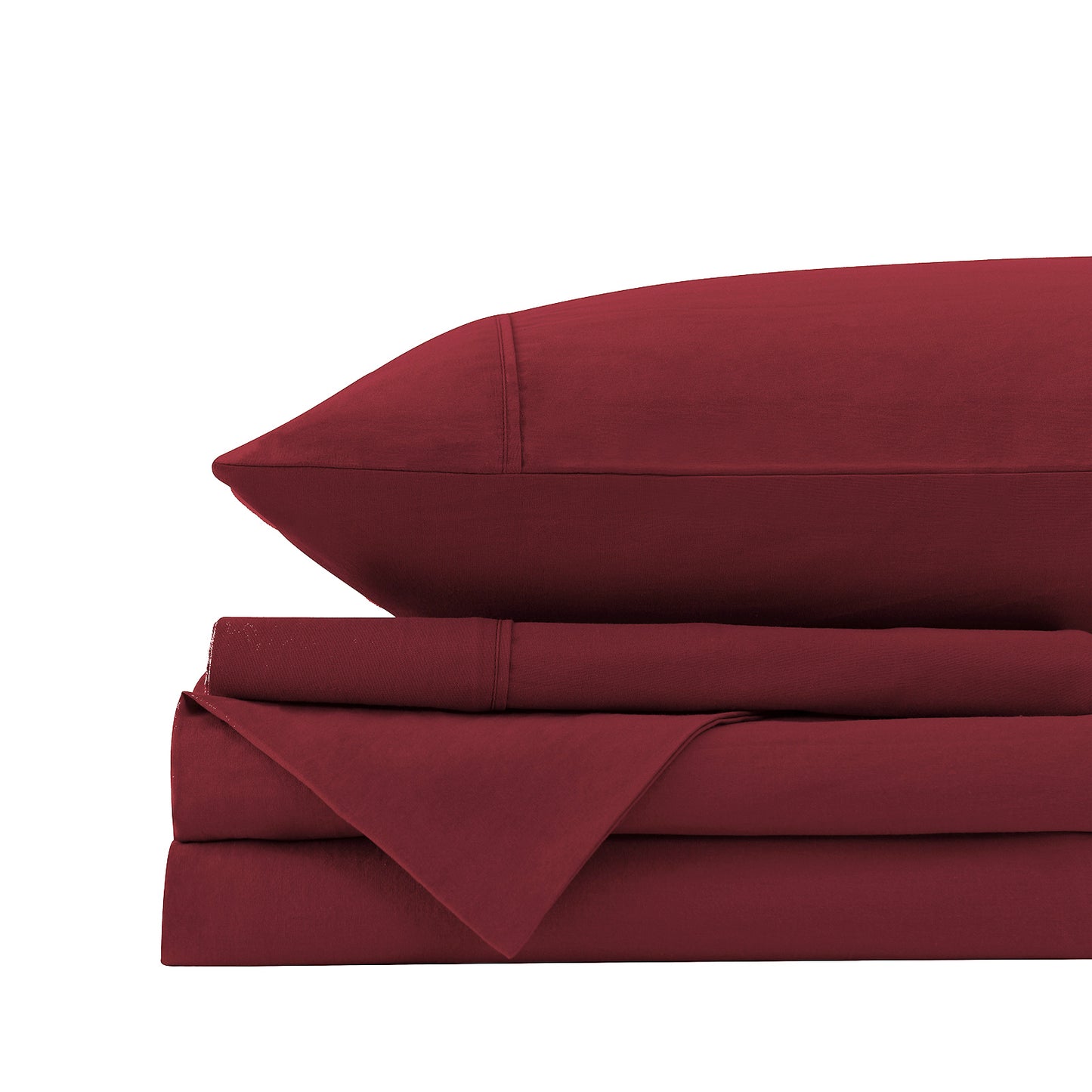 Royal Comfort Vintage Washed 100% Cotton Sheet Set Queen- Mulled Wine