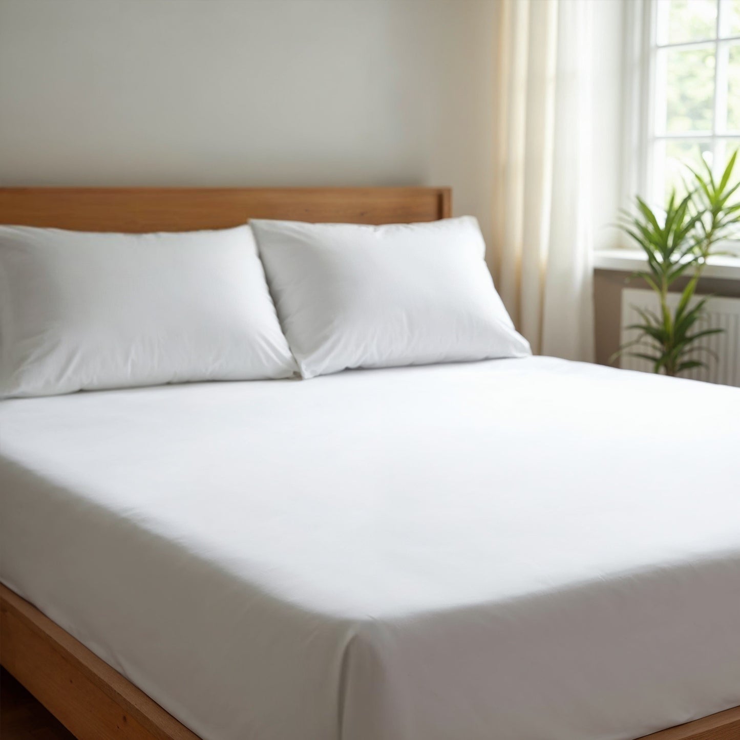 Royal Comfort 1500 TC Cotton Rich Fitted sheet 3 PC Set Queen-White