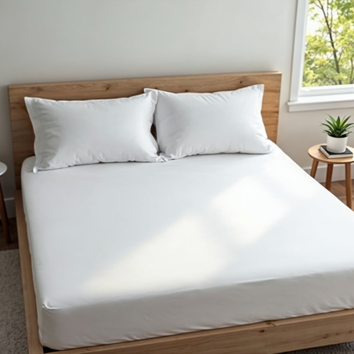 Royal Comfort 1500 TC Cotton Rich Fitted sheet 3 PC Set Queen-White