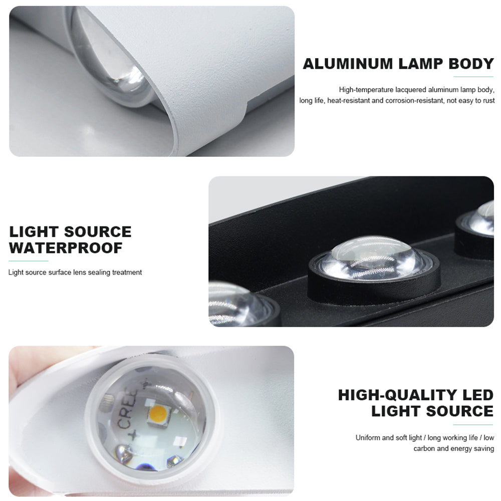2PCS LED Wall Light Waterproof Indoor Outdoor Stair Corridor Lamp Exterior Lights - DecorHouse.com.au