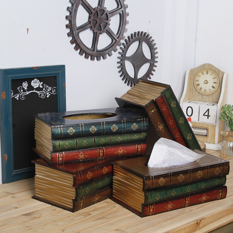 1 x Dark Red Book Tissue box cover