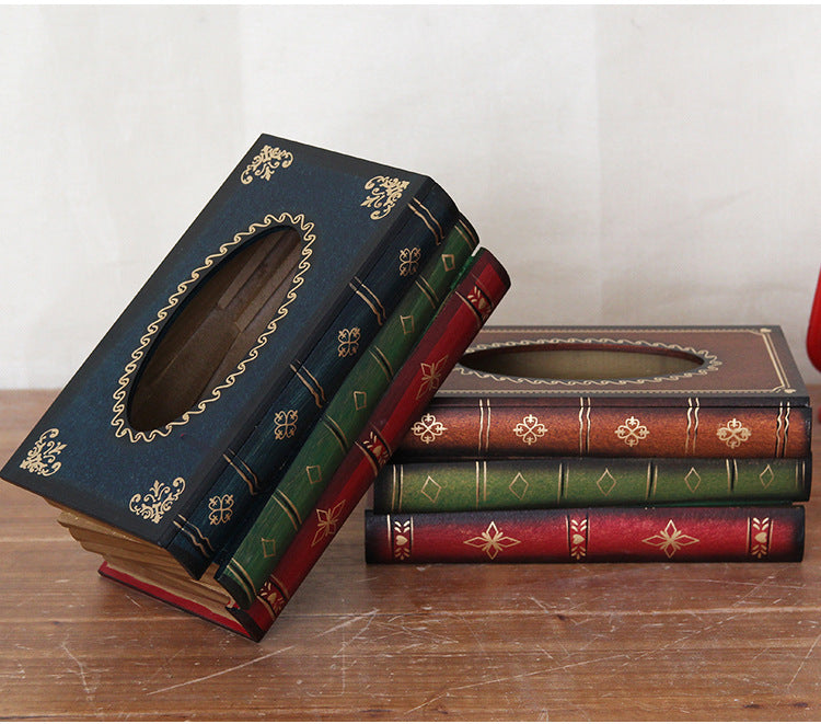 1 x Dark Green Book Tissue box cover
