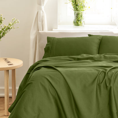 Royal Comfort - Balmain 1000TC Bamboo cotton Sheet Sets (King) - Olive