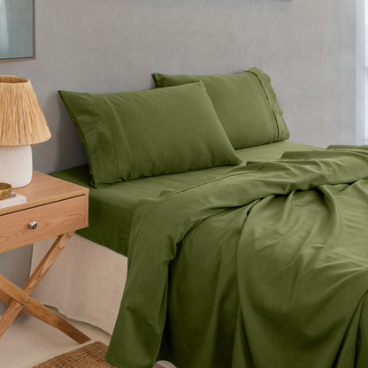 Royal Comfort - Balmain 1000TC Bamboo cotton Sheet Sets (King) - Olive
