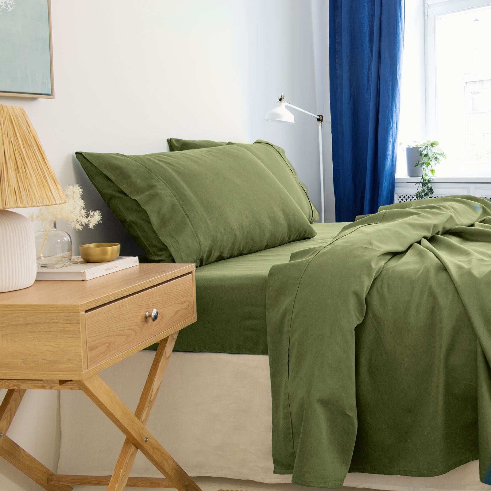 Royal Comfort - Balmain 1000TC Bamboo cotton Sheet Sets (King) - Olive