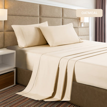 Casa Decor Bamboo Cooling  2000 TC Sheet Set Double Oatmeal