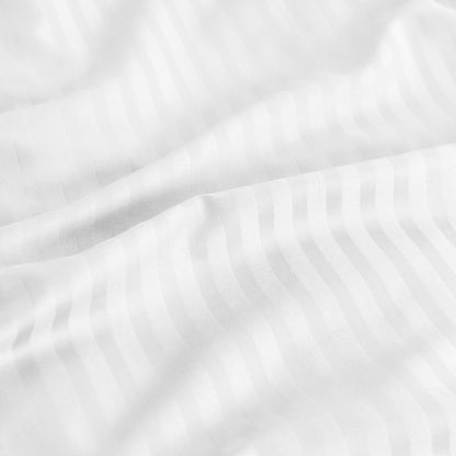KENSINGTON 1200TC COTTON SHEET SET IN STRIPE-KING - WHITE