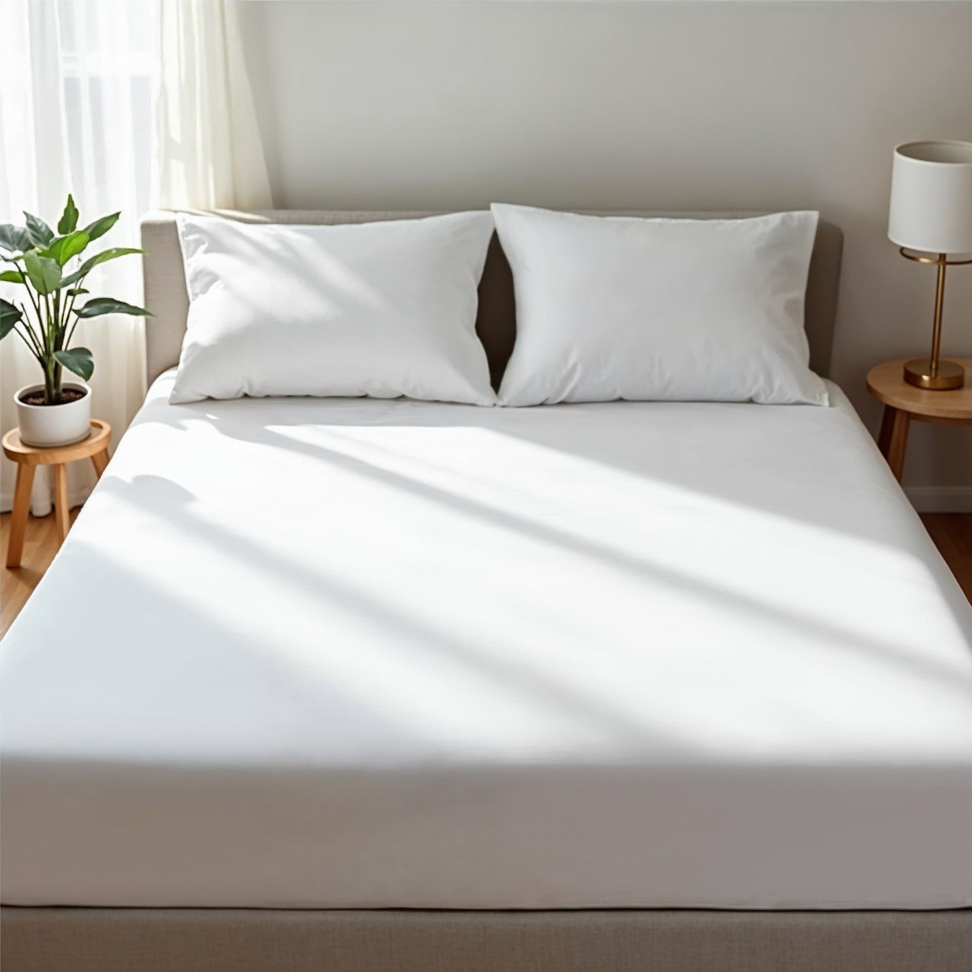 Royal Comfort 1500 TC Cotton Rich Fitted sheet 3 PC Set Queen-White