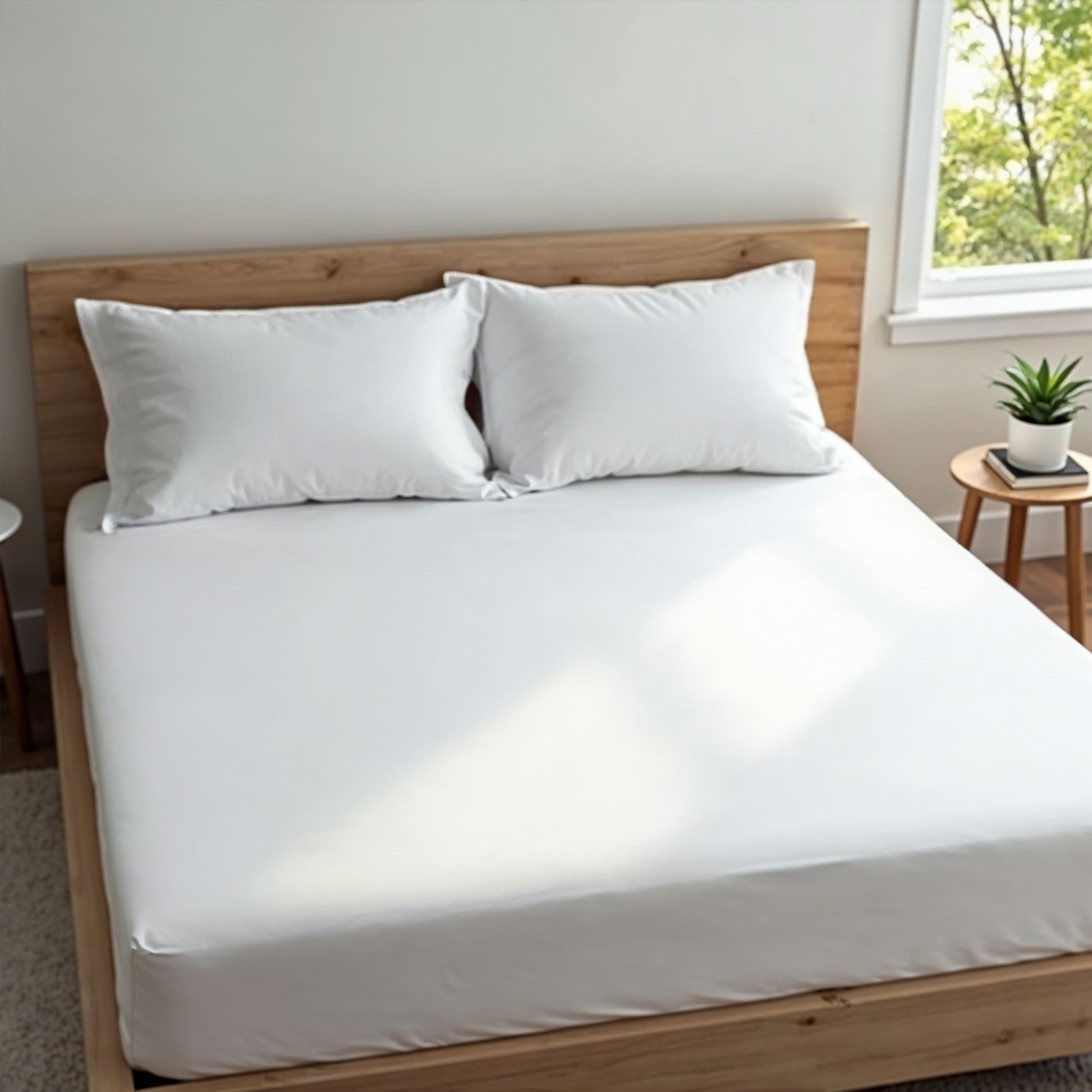 Royal Comfort 1500 TC Cotton Rich Fitted sheet 3 PC Set Queen-White
