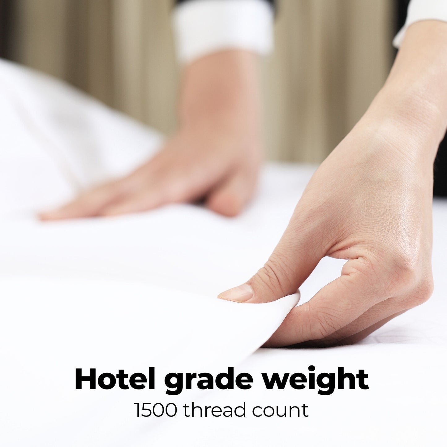Royal Comfort 1500 TC Cotton Rich Fitted sheet 3 PC Set Queen-White