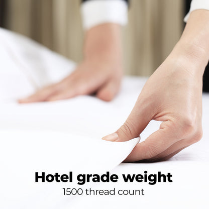 Royal Comfort 1500 TC Cotton Rich Fitted sheet 3 PC Set Queen-White