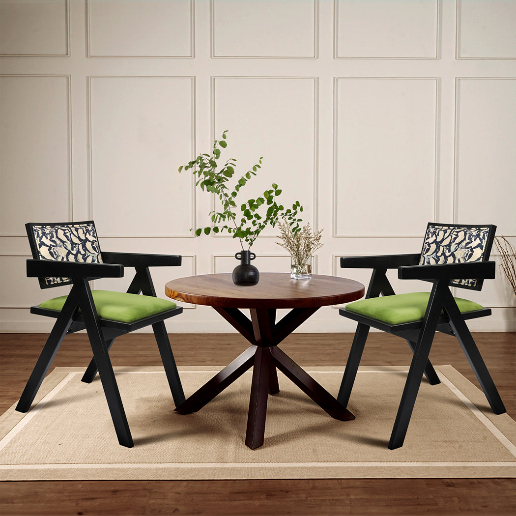 Levede 2X Dining Chair Retro Backrest Chair-1910112273955950592