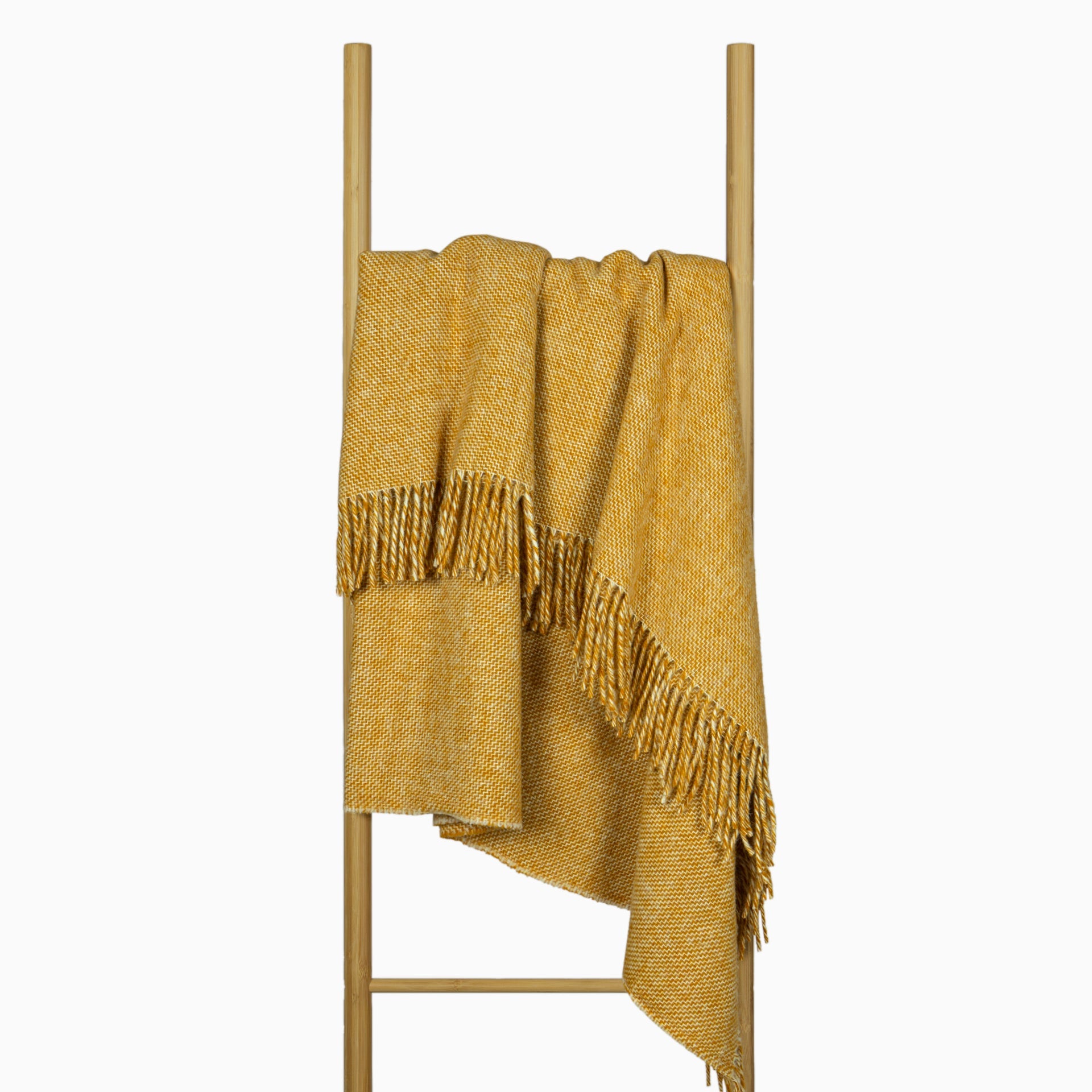 Cambridge Throw - 100% NZ Wool -  Mustard - DecorHouse.com.au