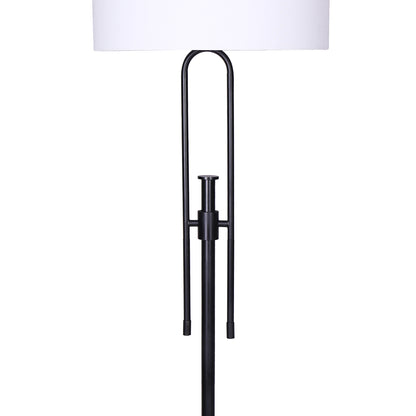 Sarantino Height-Adjustable Metal Floor Lamp Matte Black - DecorHouse.com.au