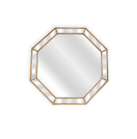 Gold Beaded Framed Mirror - Octagon - 90cm x 90cm