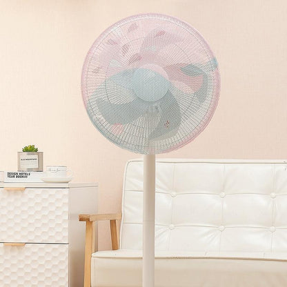 18-Inch Cartoon Children's Electric Fan Mesh Protection Net - Sunflower