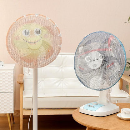 18-Inch Cartoon Children's Electric Fan Mesh Protection Net - Sunflower