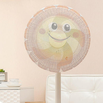 18-Inch Cartoon Children's Electric Fan Mesh Protection Net - Sunflower