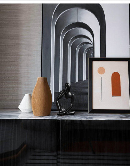 Nordic Abstract Resin Figurine - Modern Minimalist Home Decor Sculpture(Gold)