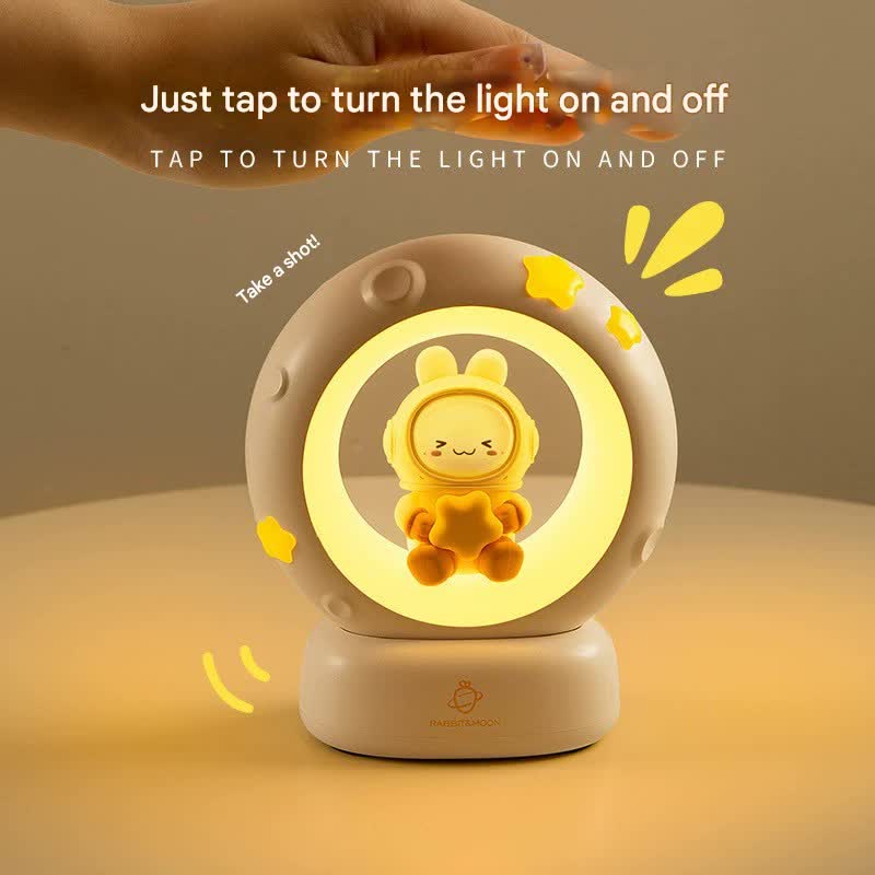 Adorable LED Night Light with Tap Control - 3 Brightness Levels & USB Charging(Little rabbit)